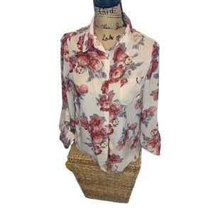 Sheer long sleeve rue 21 blouse